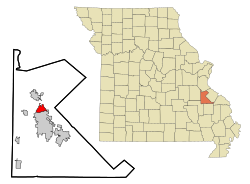 St. Francois County Missouri Incorporated and Unincorporated areas Desloge Highlighted